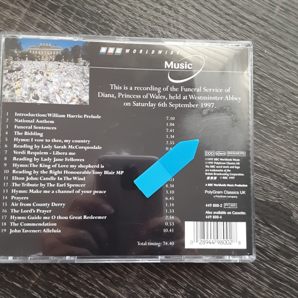 Diana collectors collectible CD 1997 funeral. BBC recording - Picture 6 of 6